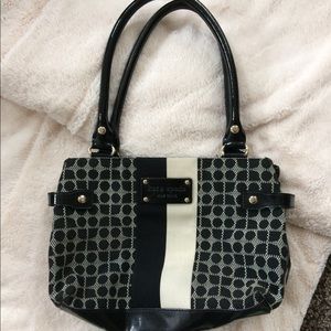 Kate Spade Tote Black/White Cute Organized